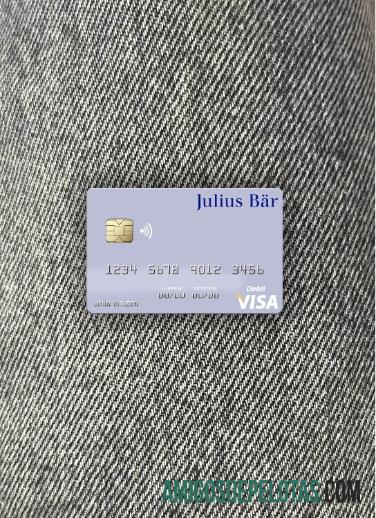 Mônaco Julius Baer & Co. AG Banco Visa Cartão de Débito Photolook Front exemplo